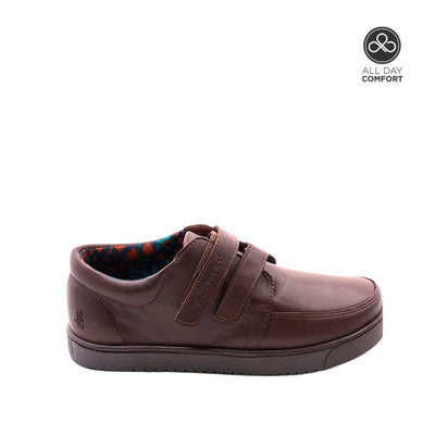 Slip on escolares Edo 4 para niño color café