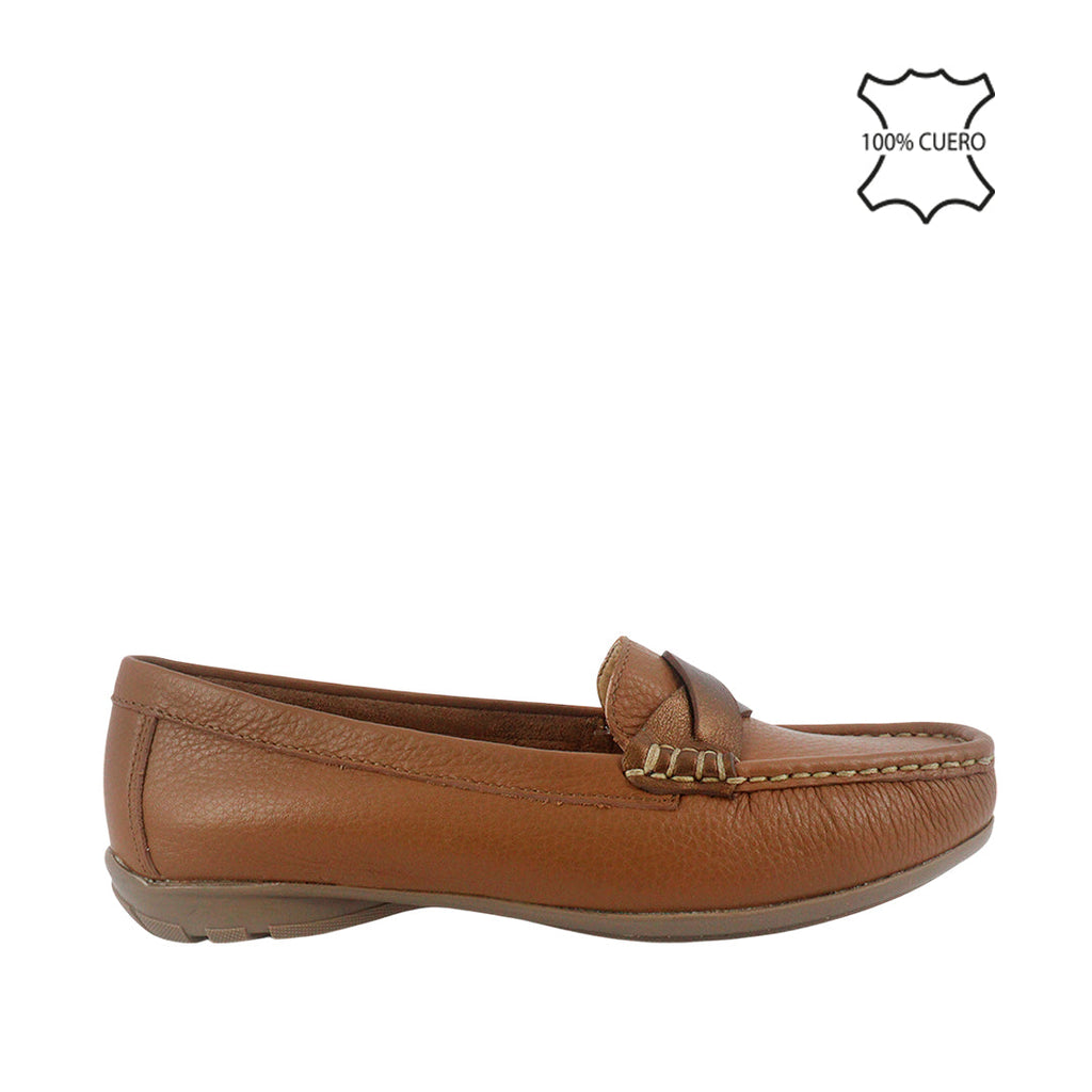 Mocasines Sisi cognac para Mujer