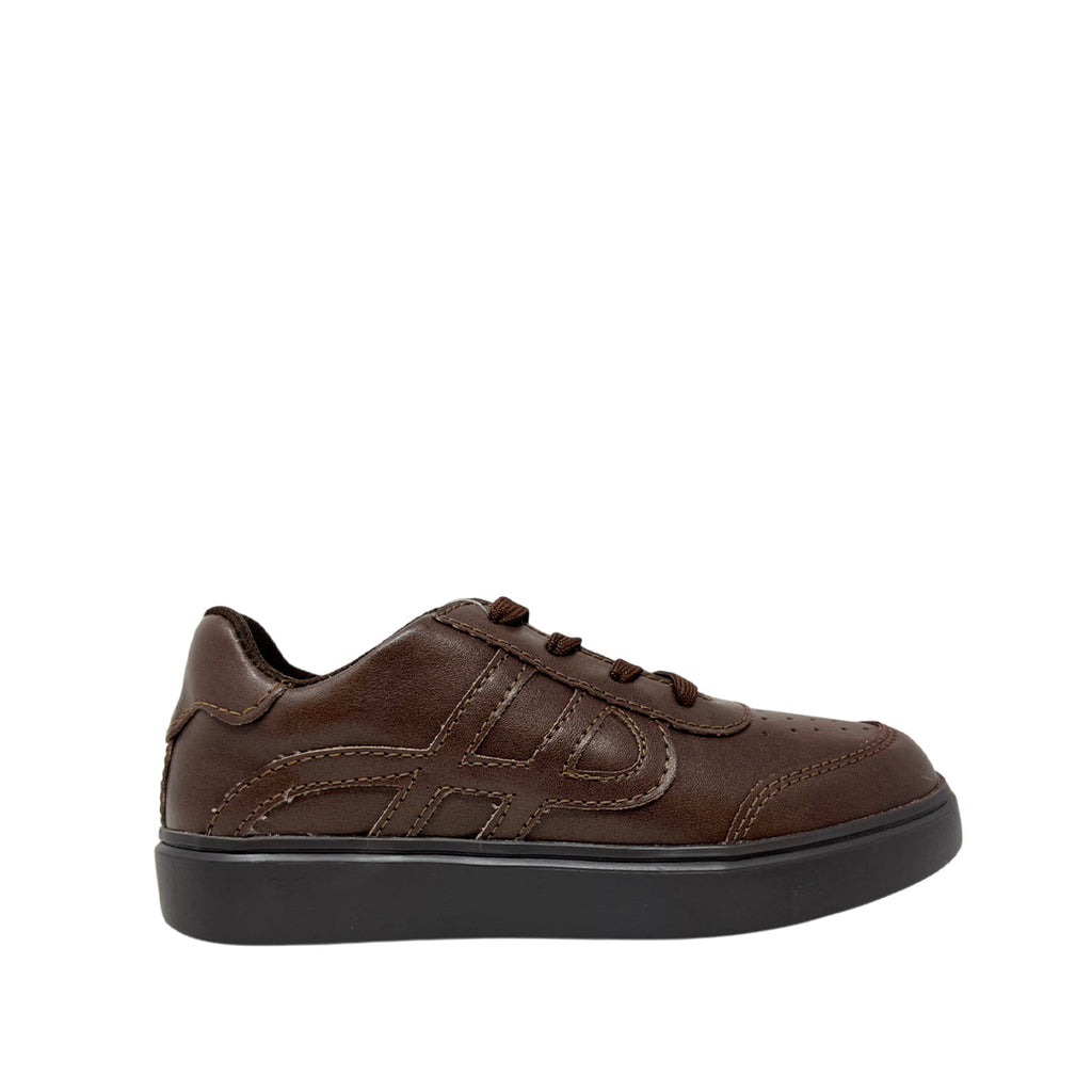 Sneakers escolares Nash para niño color café