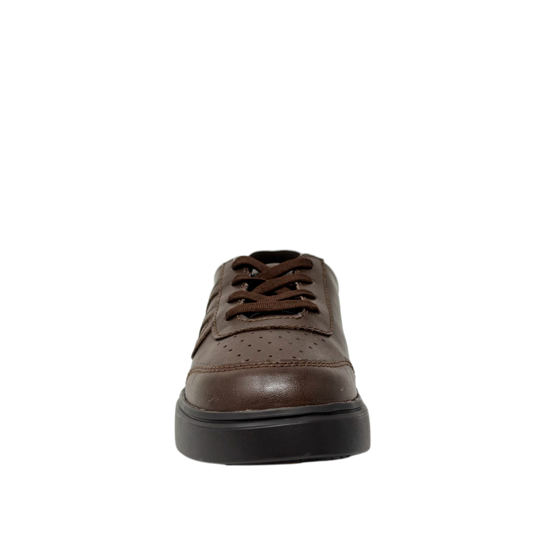 Sneakers escolares Nash para niño color café