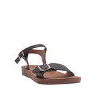 Sandalias flat Sulenmir negro para Mujer