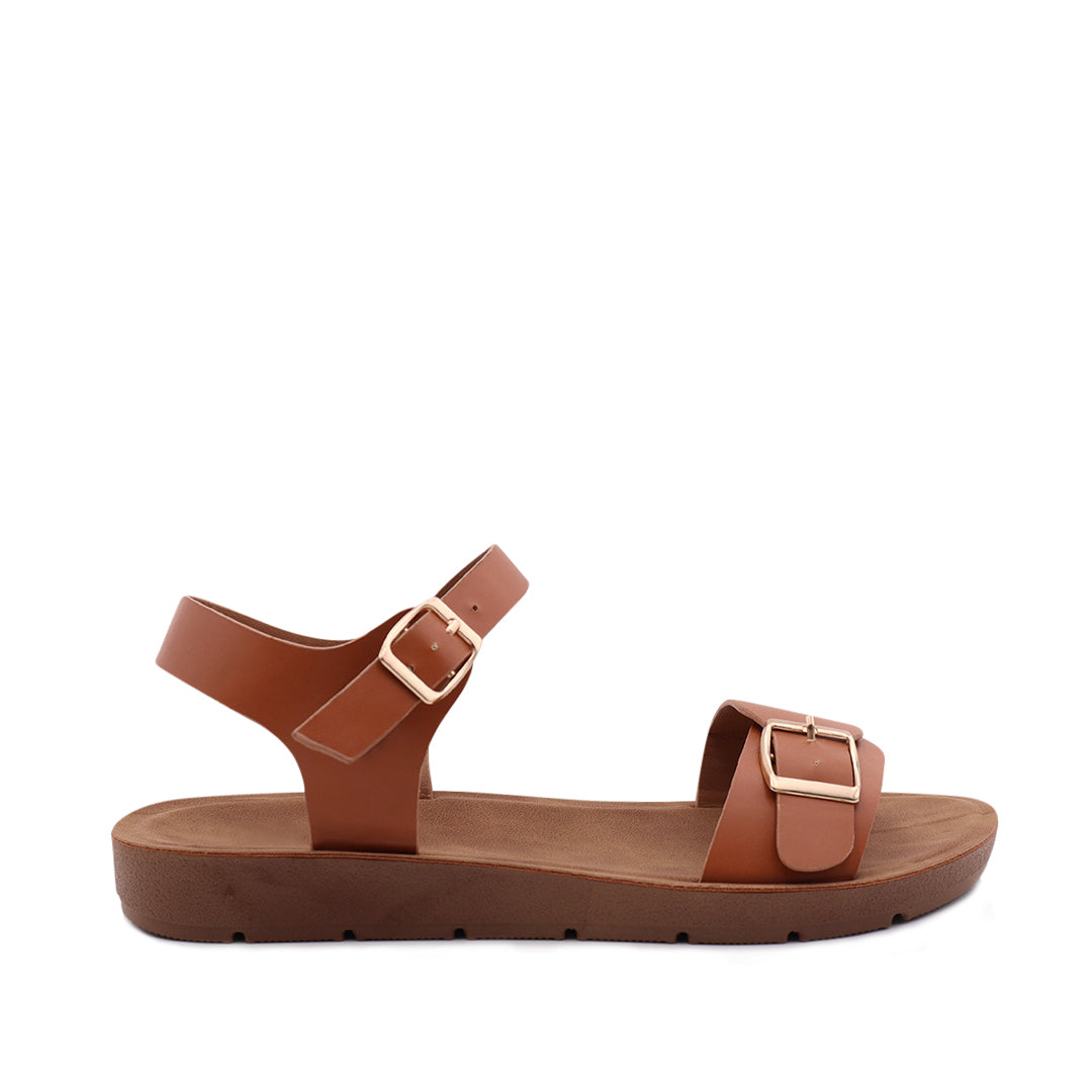 Sandalias flat Sulenmir cafe para Mujer