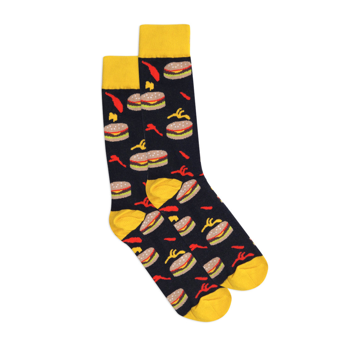 Calcetines Hamburguesas negro Unisex