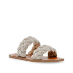 Sandalias flats Newbie color plateado