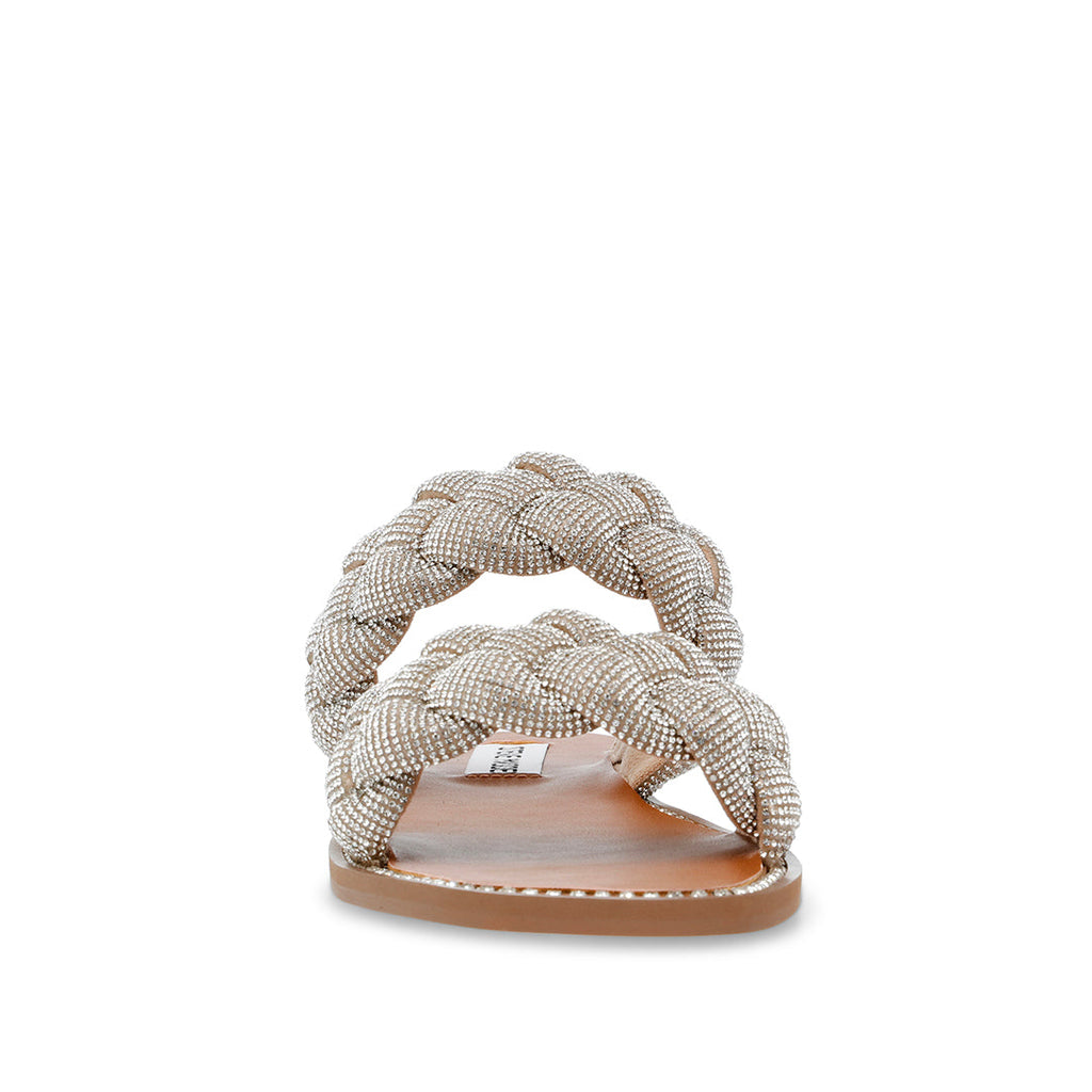 Sandalias flats Newbie color plateado