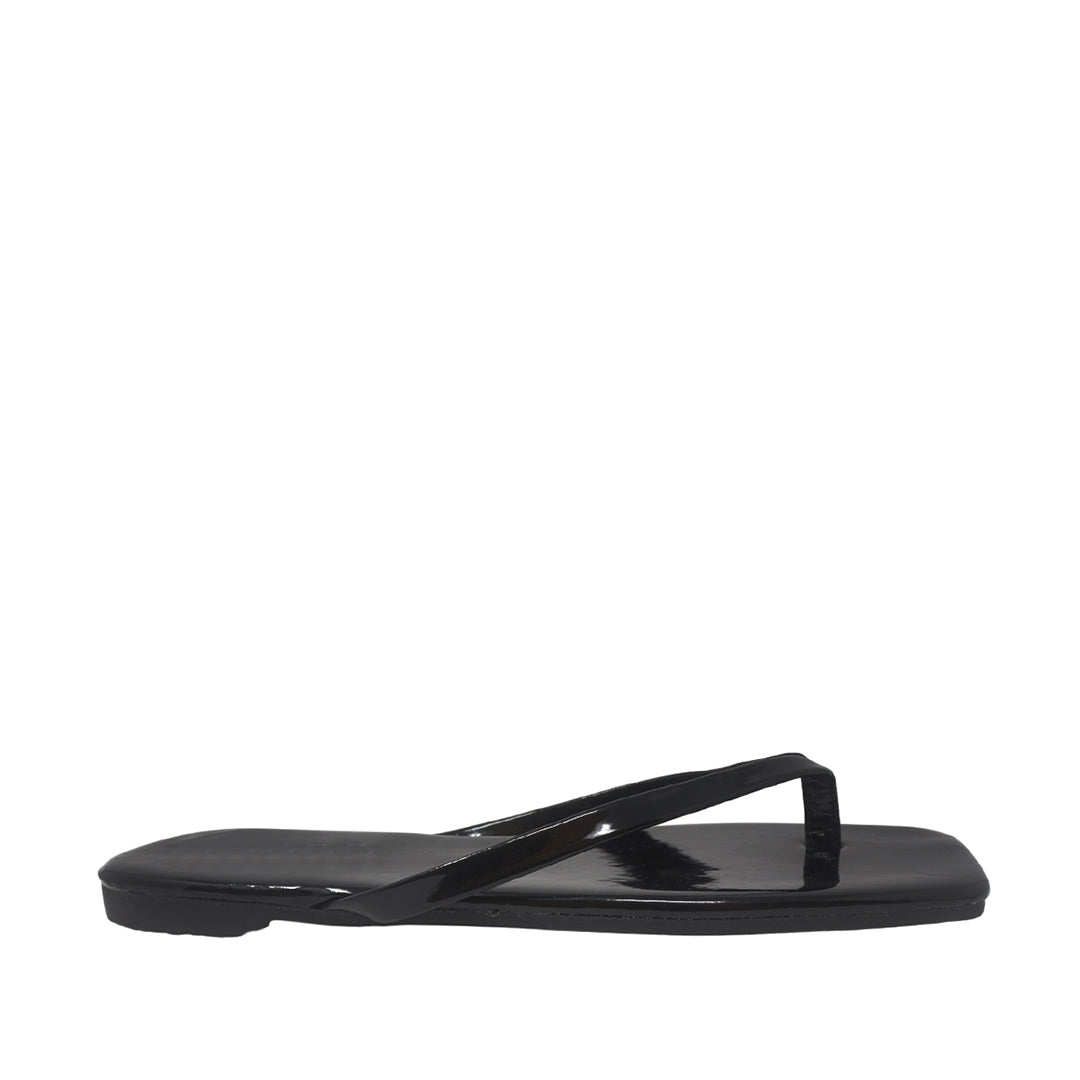 Sandalias Flats Karen sq negro para Mujer