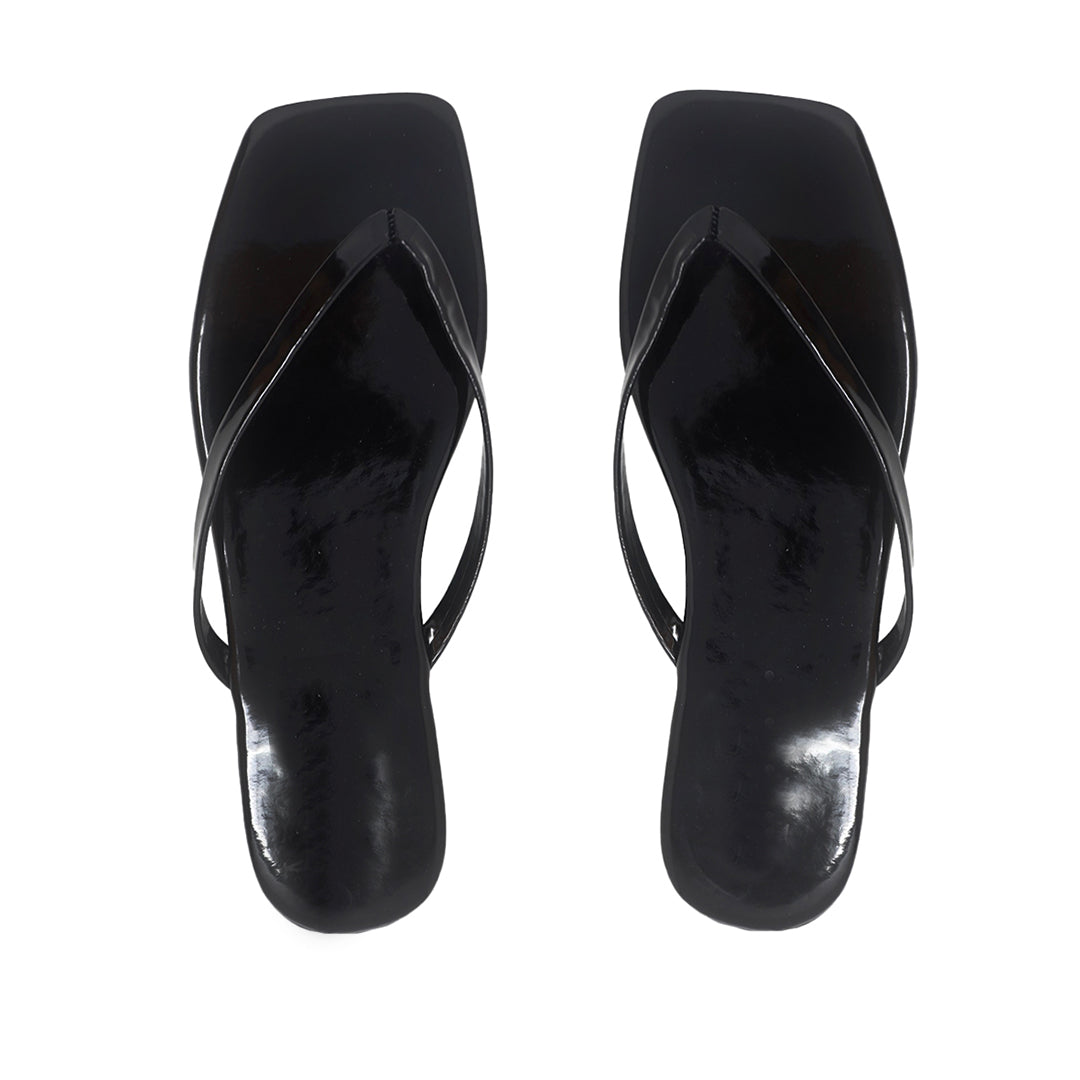 Sandalias Flats Karen sq negro para Mujer