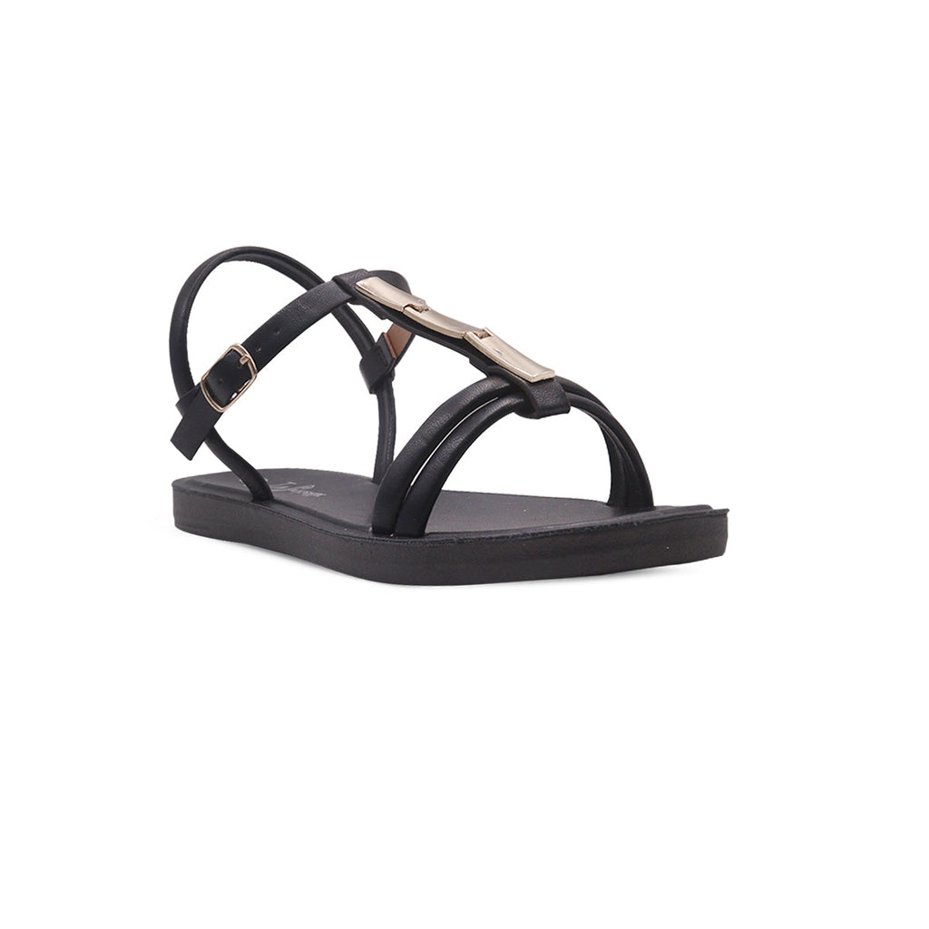 Sandalias Flats Ginger Mirabella negro para Mujer
