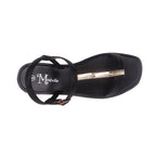 Sandalias Flats Ginger Mirabella negro para Mujer