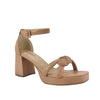 Sandalias de tacón Canddy para mujer color beige