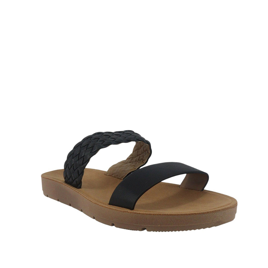 Sandalias flats Lily negro para Mujer