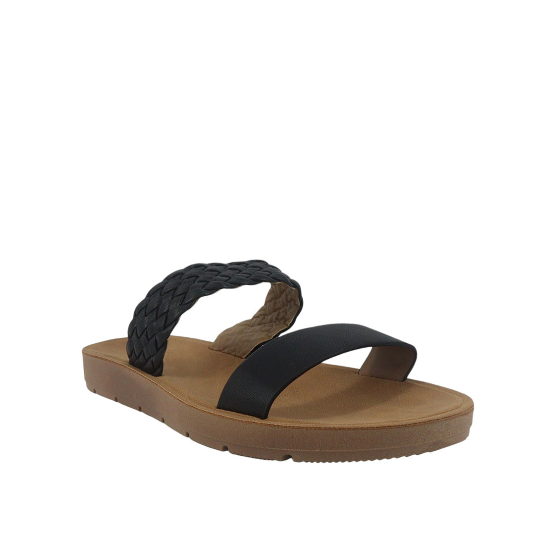 Sandalias flats Lily negro para Mujer