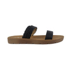 Sandalias flats Lily negro para Mujer