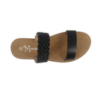 Sandalias flats Lily negro para Mujer