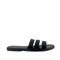 Sandalias flats Mina negro para Mujer