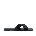 Sandalias flats Karina negro para Mujer