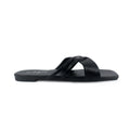 Sandalias flats Karina negro para Mujer