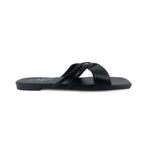 Sandalias flats Karina negro para Mujer