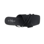 Sandalias flats Karina negro para Mujer