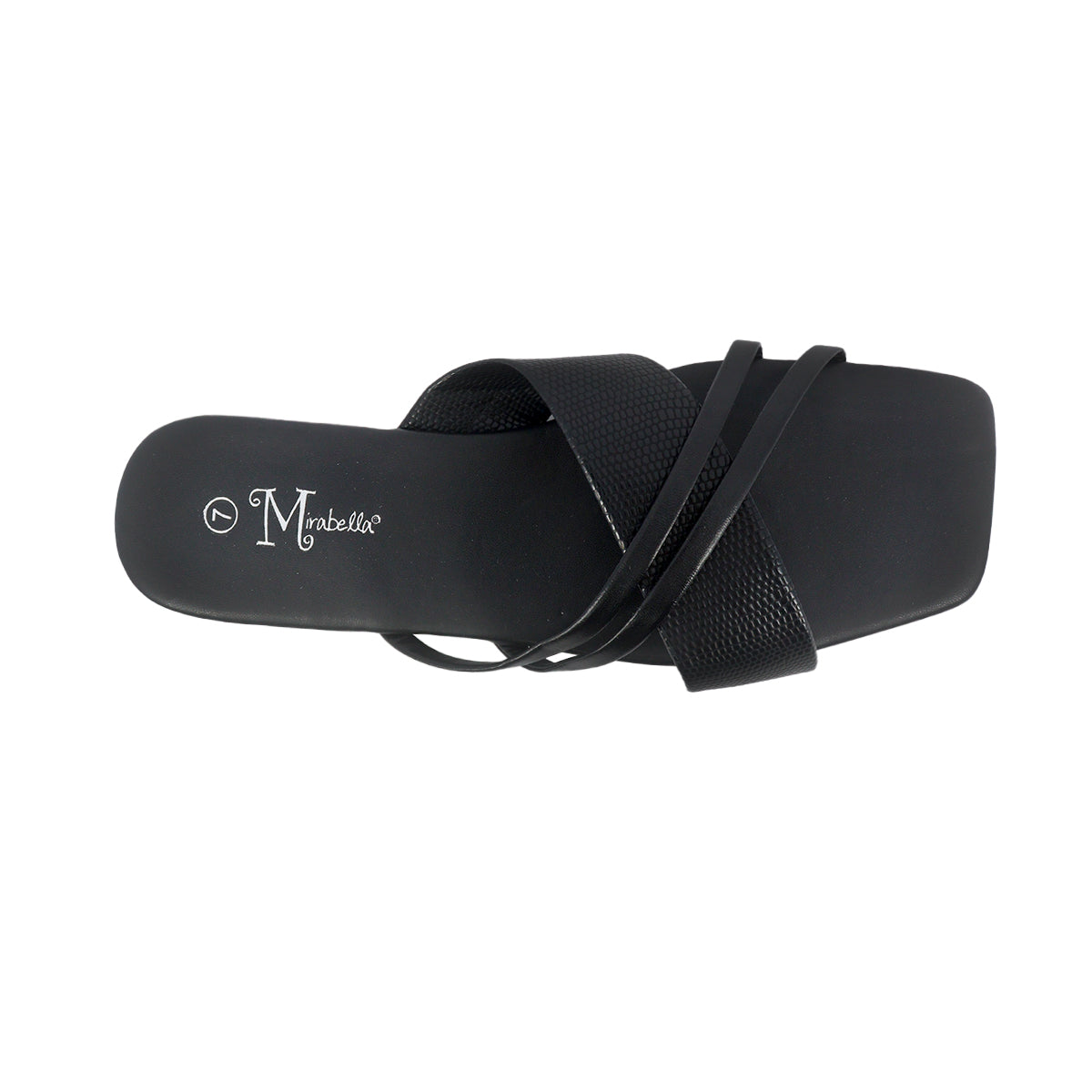 Sandalias flats Karina negro para Mujer