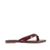 Sandalias flats Karen burgundy para Mujer