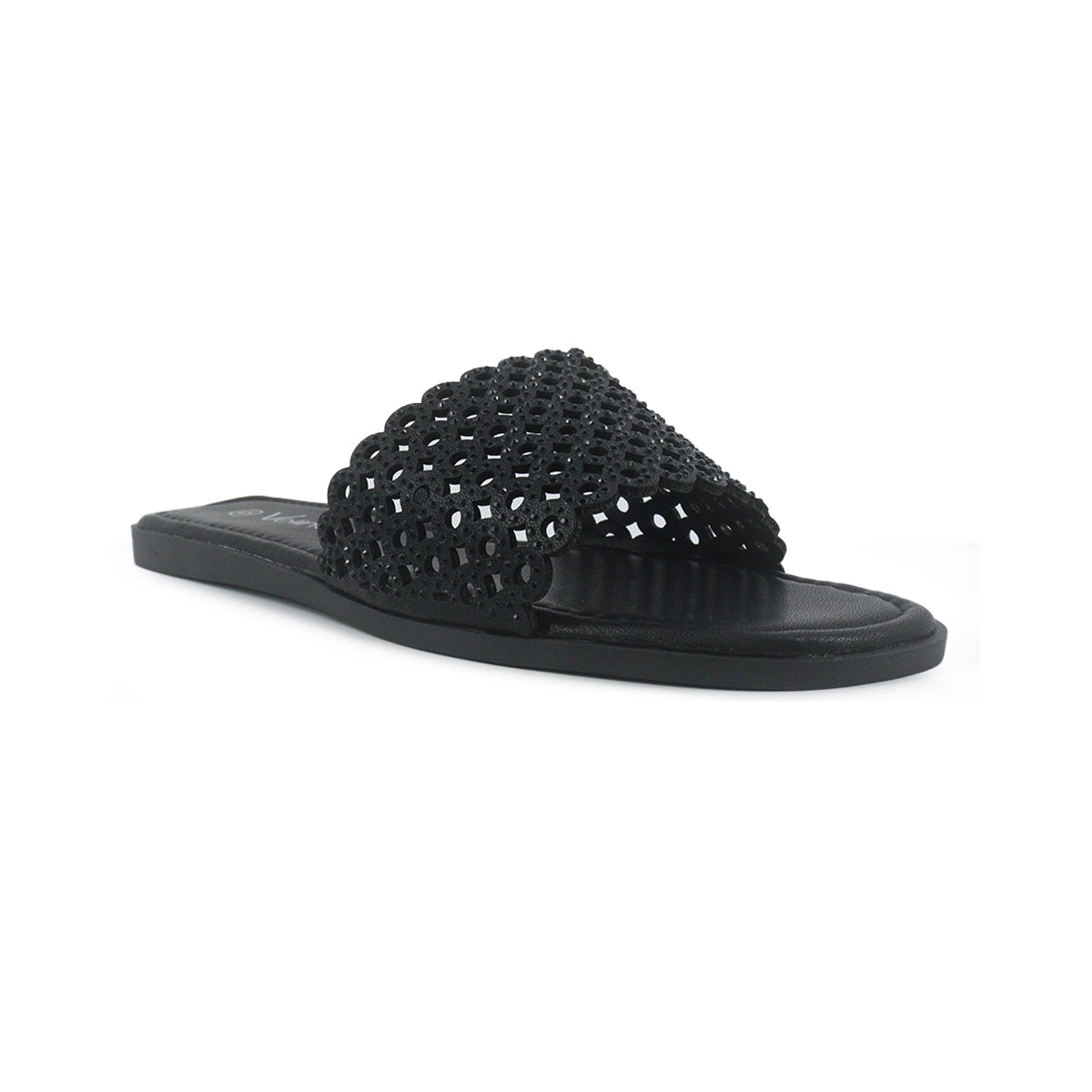 Sandalias flats Lea negro para Mujer