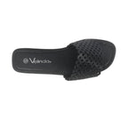 Sandalias flats Lea negro para Mujer
