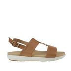 Sandalias flats Luna café para mujer