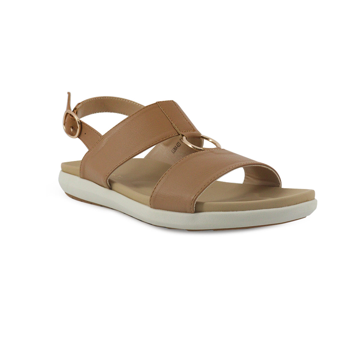 Sandalias flats Luna café para mujer