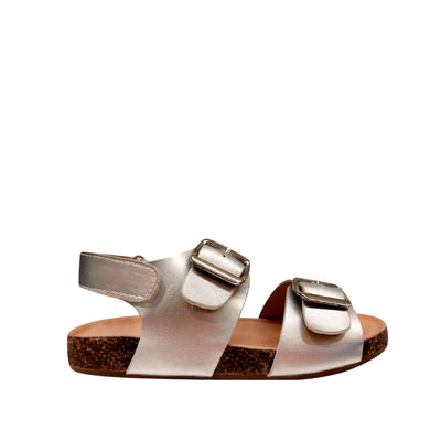 Sandalias Brillantito para niña color plateado