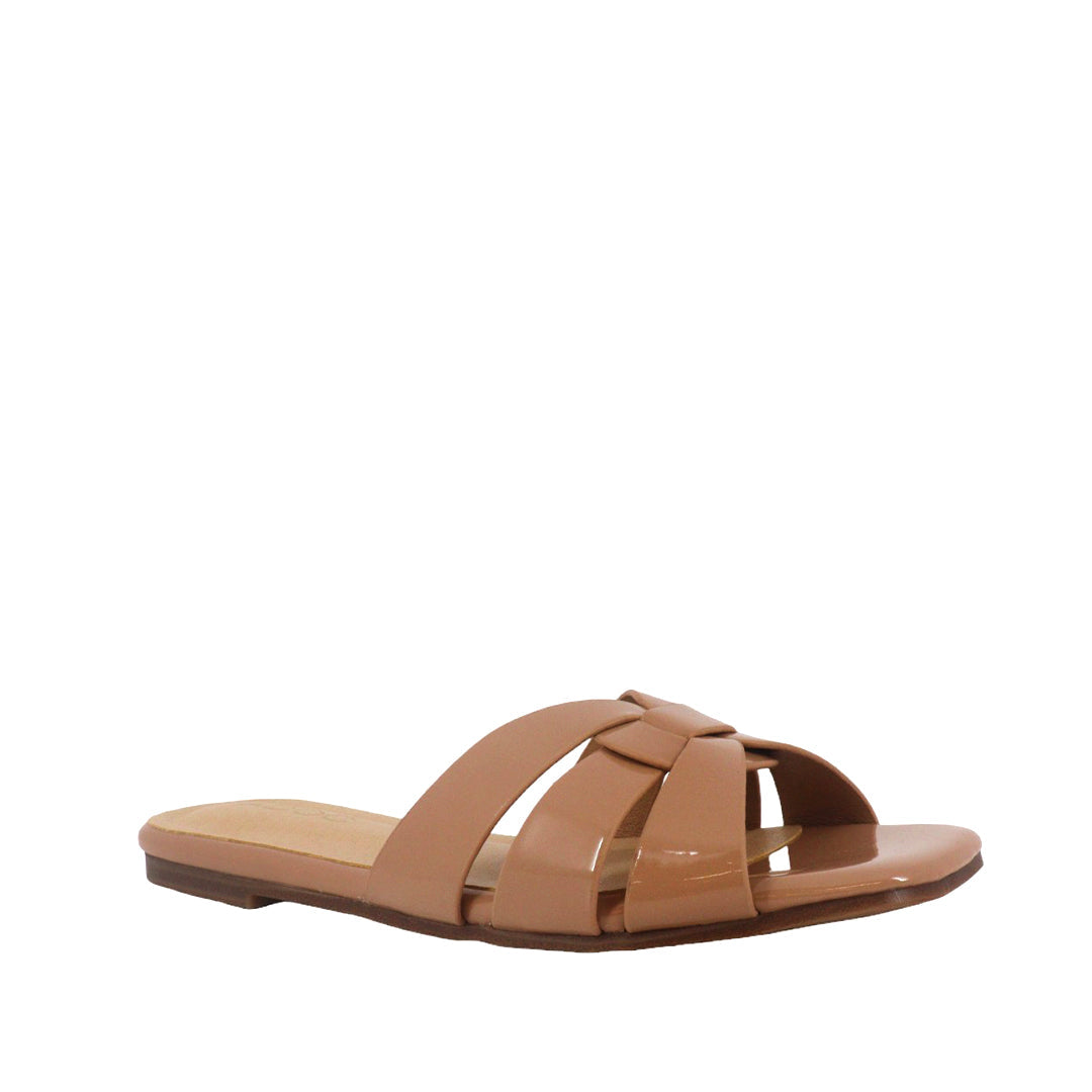 Sandalias slip on Dariana color nude para mujer