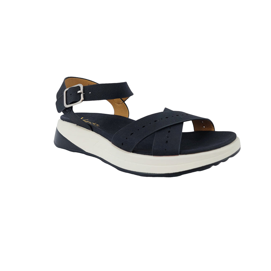 Sandalias flats Luz negro para mujer