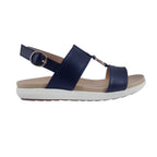 Sandalias flats Luna navy para mujer