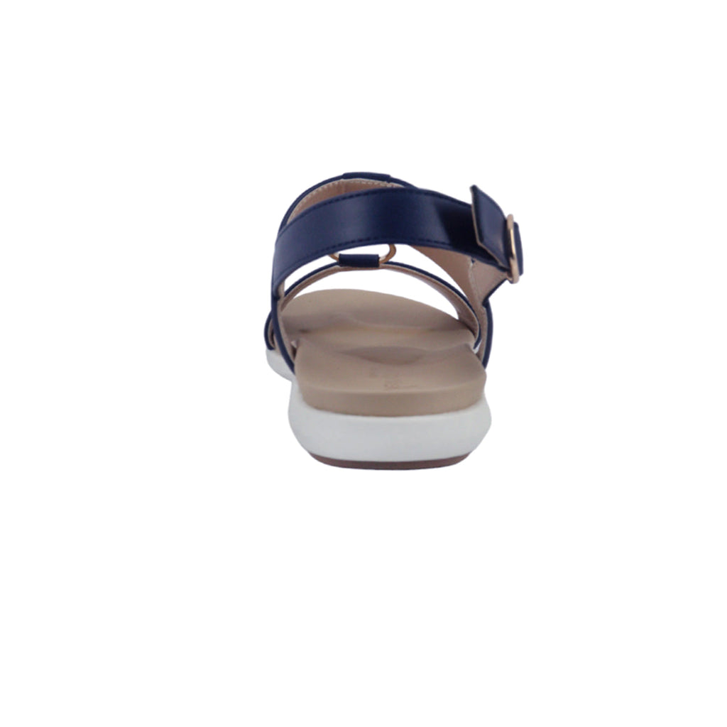 Sandalias flats Luna navy para mujer