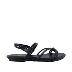 Sandalias flats Tully negro para mujer