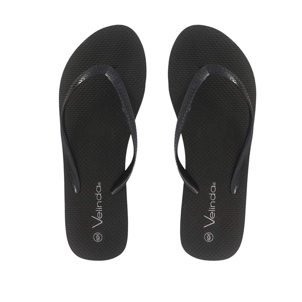 Sandalias flats Aruba negro para mujer