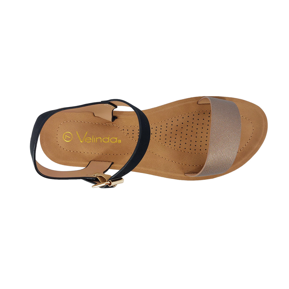 Sandalias flats Sue plateado para mujer