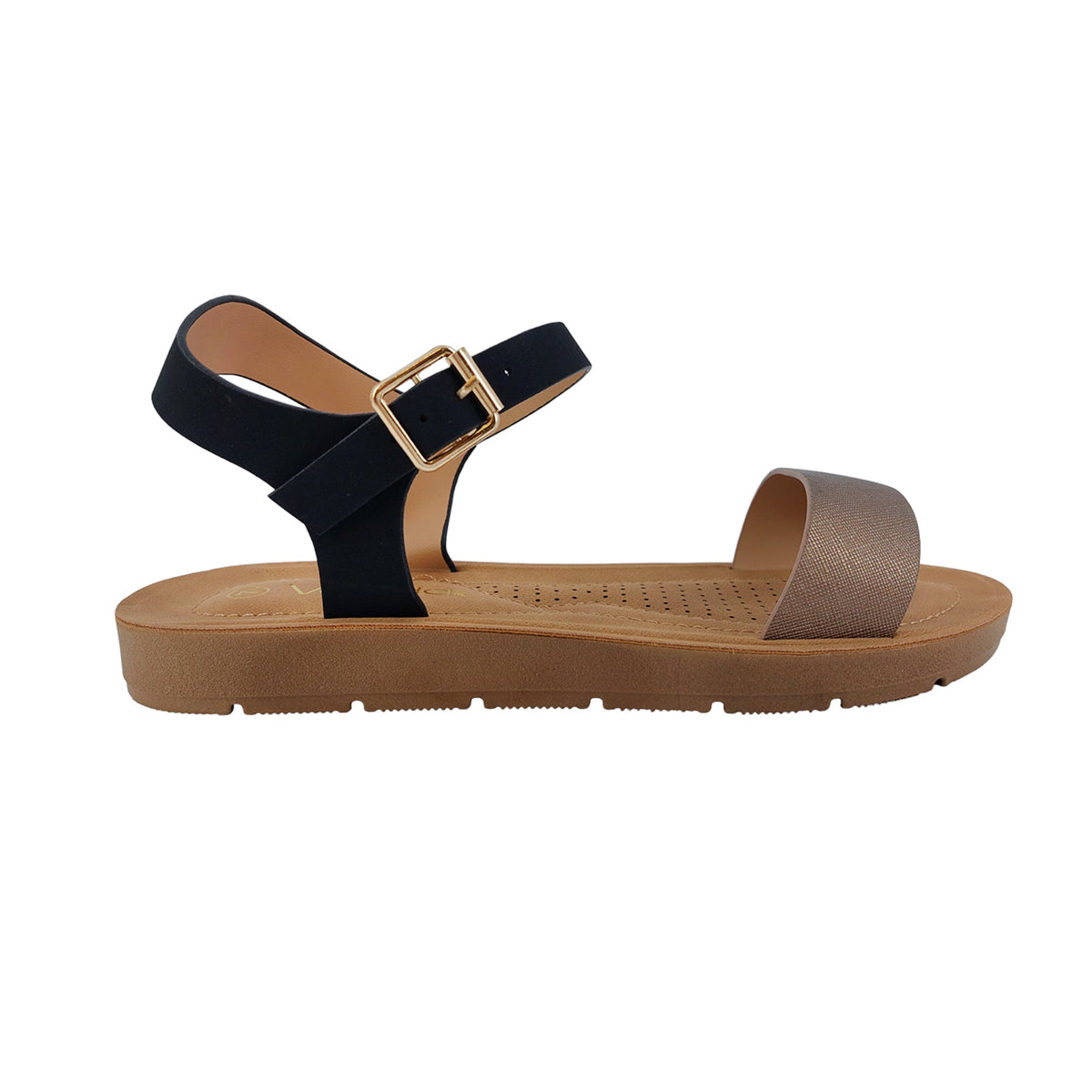 Sandalias flats Sue plateado para mujer
