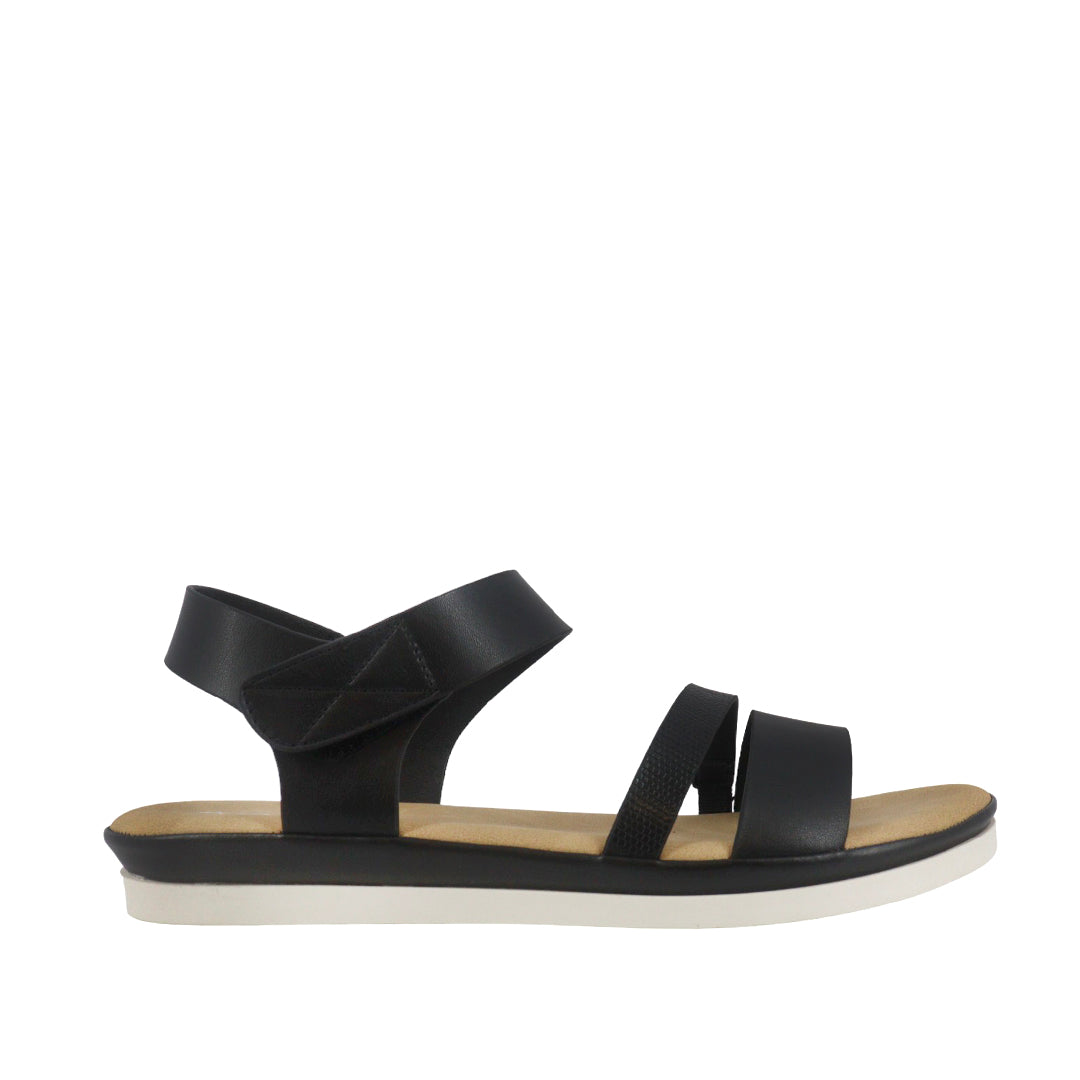 Sandalias flats Ilia color negro para mujer