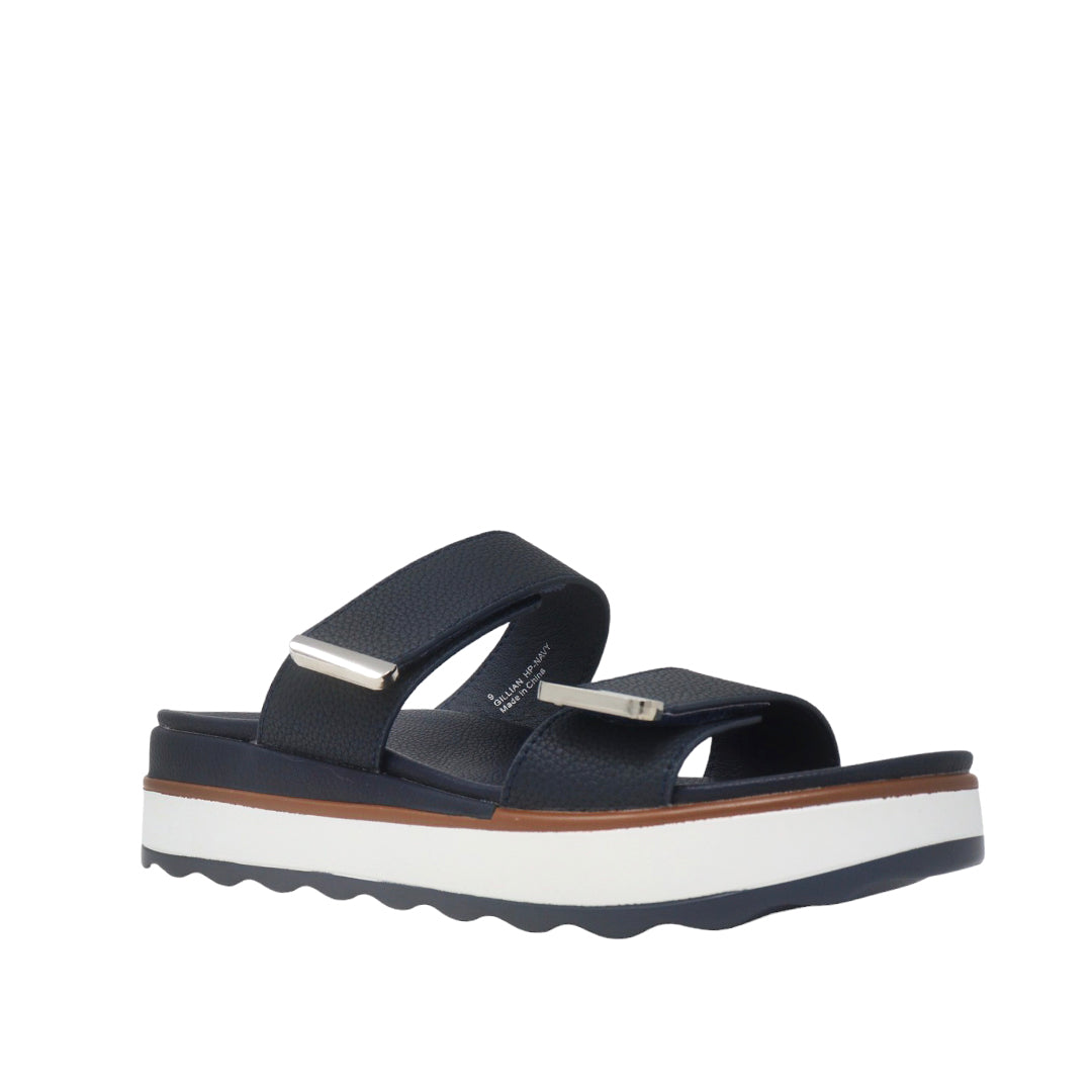 Sandalias flats Gillian para mujer color navy
