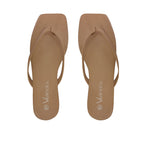 Sandalias flats Karen tan para mujer