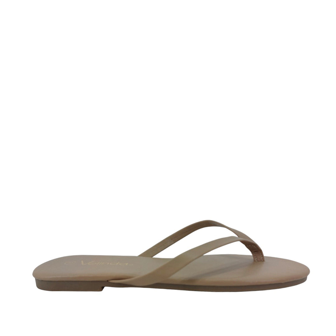 Sandalias flats Karen beige para mujer