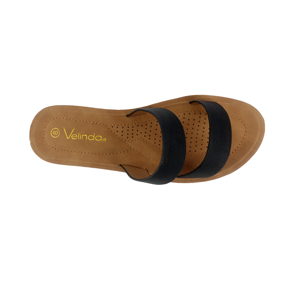Sandalias flats Malena negro para mujer