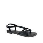 Sandalias flats Romina negro para mujer