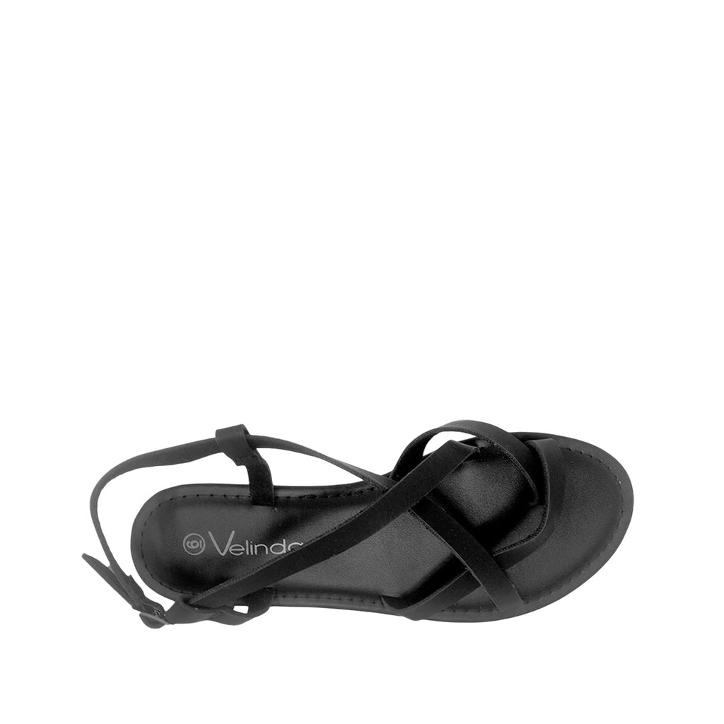 Sandalias flats Romina negro para mujer