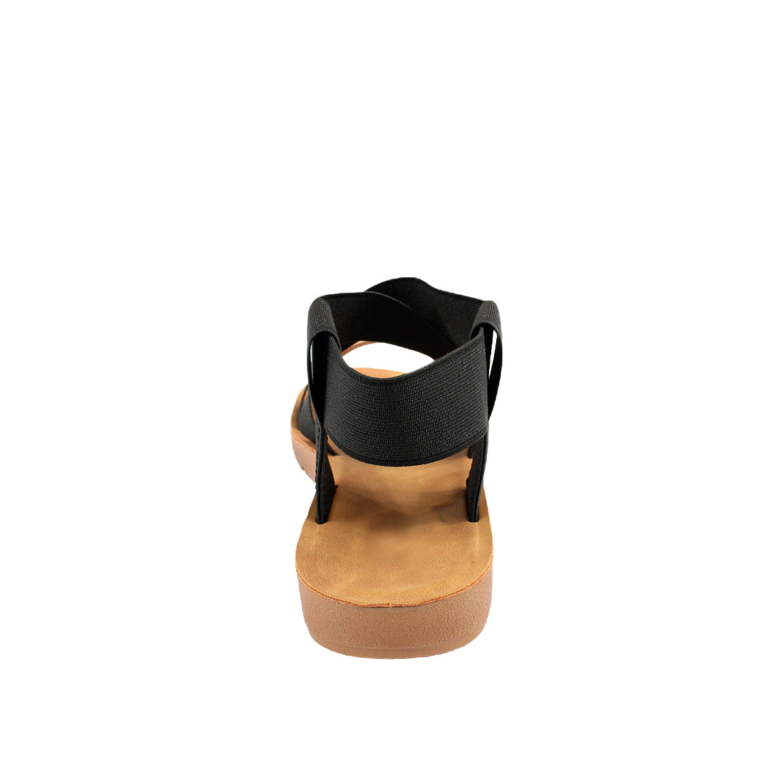 Sandalias flats Ana negro para mujer