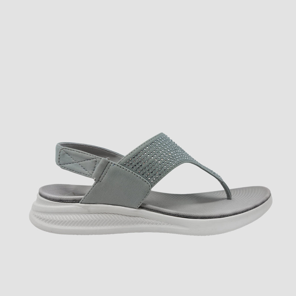 Sandalias flats Joy plateado para mujer