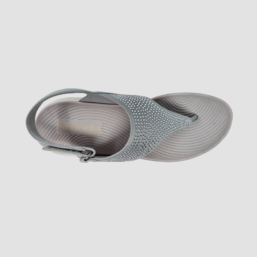 Sandalias flats Joy plateado para mujer