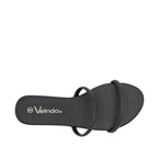 Sandalias flats Kory negro para mujer