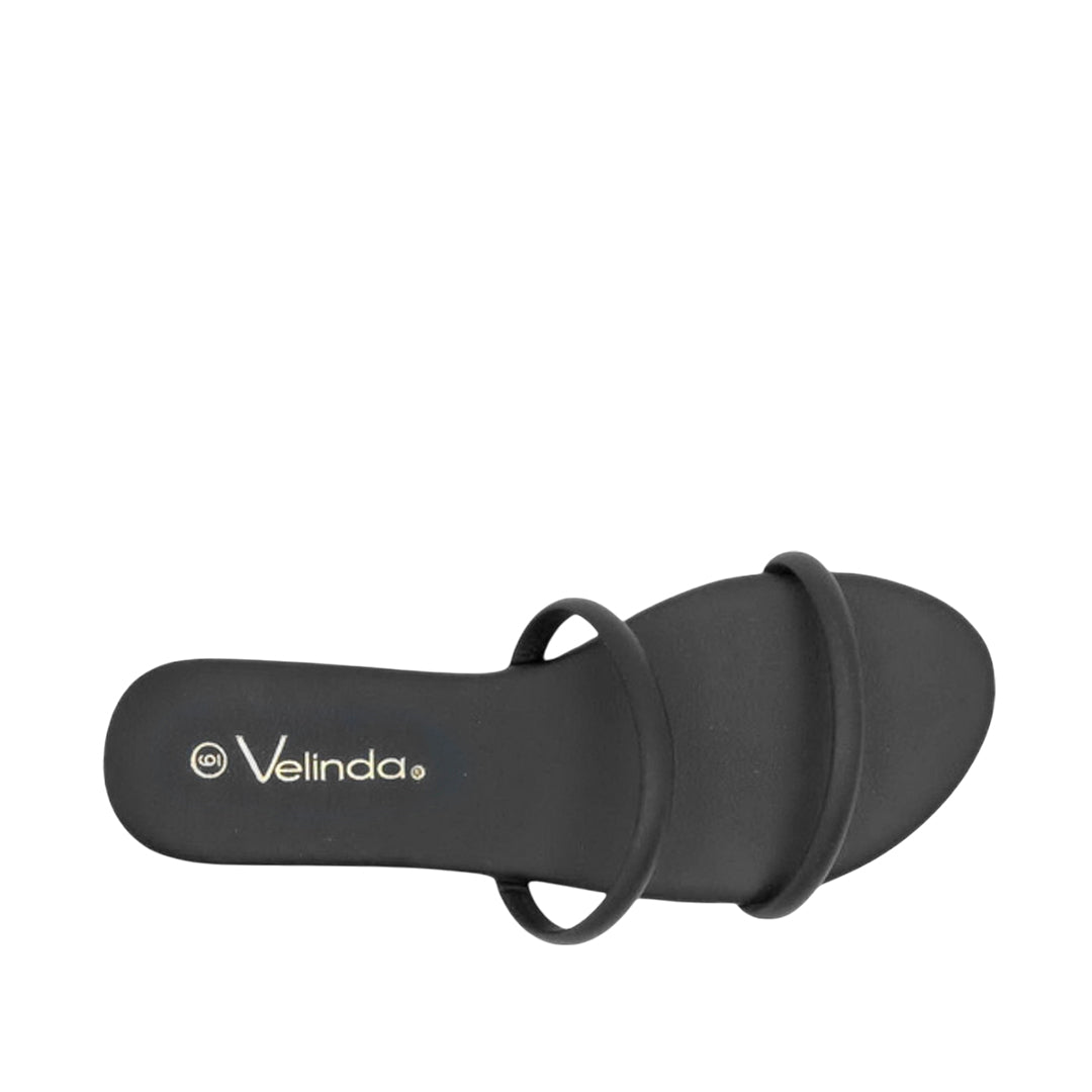 Sandalias flats Kory negro para mujer